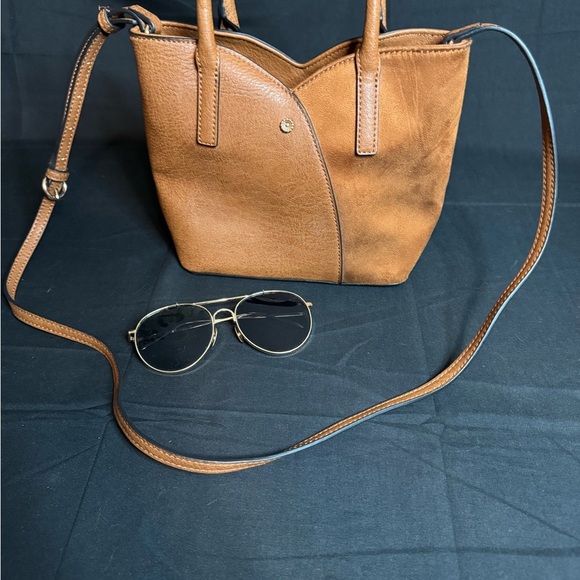 Elegant Lauren Conrad tan Leather Handbag - Picture 2 of 10